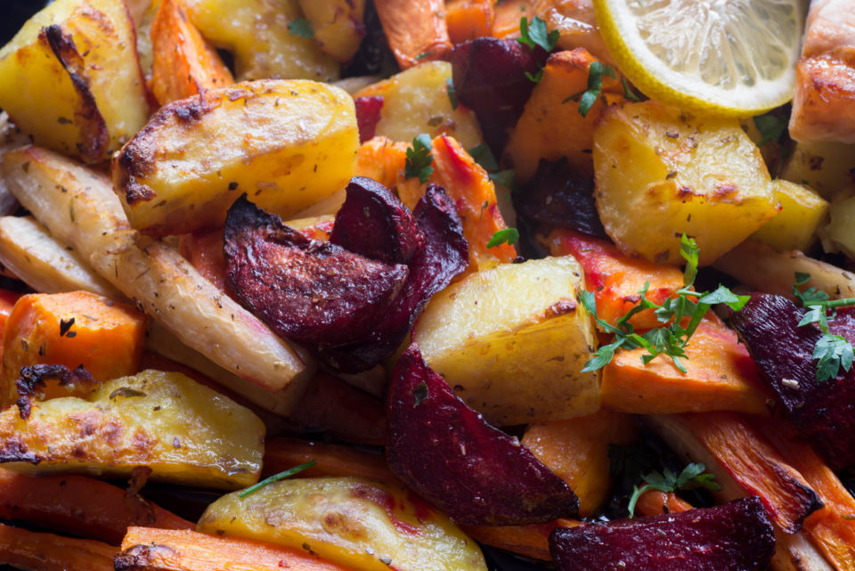 baked vegetable roots