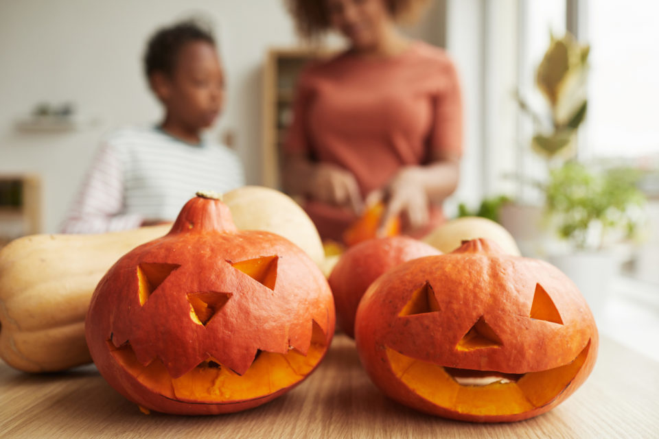 Preparing Pumpkins For Halloween